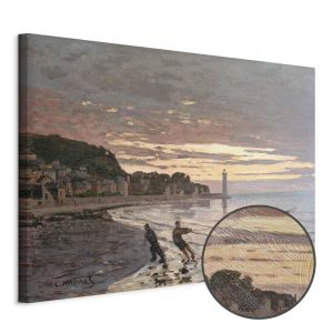 Tableau - Claude Monet – Hauling a Boat Ashore, Honfleur