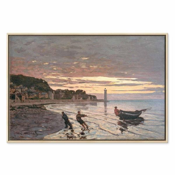 Tableau - Claude Monet – Hauling a Boat Ashore, Honfleur