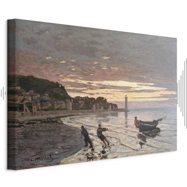 Tableau - Claude Monet – Hauling a Boat Ashore, Honfleur Tableau - Claude Monet – Hauling a Boat Ashore, Honfleur