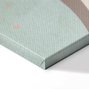 Tableau - Cloudy Night Sky - Moons in Brown and Beige Hues Among Clouds and Numerous Little Stars on a Light Background