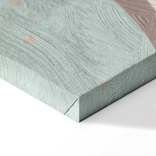 Tableau - Cloudy Night Sky - Moons in Brown and Beige Hues Among Clouds and Numerous Little Stars on a Light Background