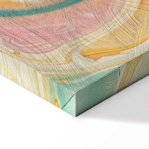Tableau - Colorful Chaos - Dynamic Shapes in Shades of Pink Yellow and Blue