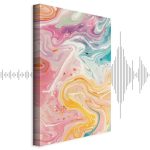 Tableau - Colorful Chaos - Dynamic Shapes in Shades of Pink Yellow and Blue