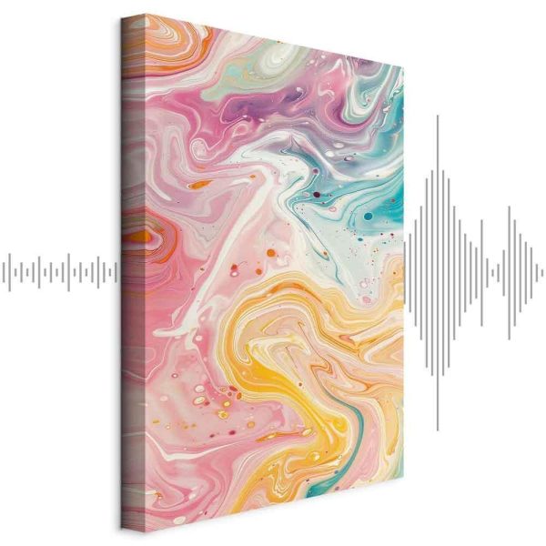 Tableau - Colorful Chaos - Dynamic Shapes in Shades of Pink Yellow and Blue Tableau - Colorful Chaos - Dynamic Shapes in Shades of Pink Yellow and Blue