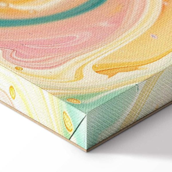 Tableau - Colorful Chaos - Dynamic Shapes in Shades of Pink Yellow and Blue