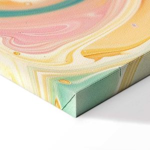 Tableau - Colorful Chaos - Dynamic Shapes in Shades of Pink Yellow and Blue