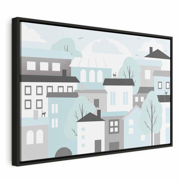 Tableau - Colorful Town (1 Part) Wide