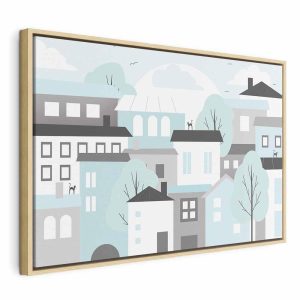 Tableau - Colorful Town (1 Part) Wide