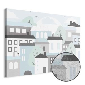 Tableau - Colorful Town (1 Part) Wide