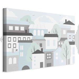 Tableau - Colorful Town (1 Part) Wide