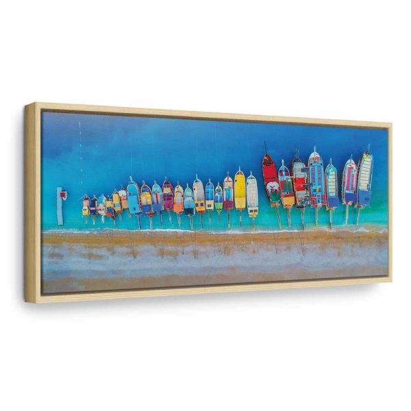 Tableau - Colourful Boats (1 Part) Narrow