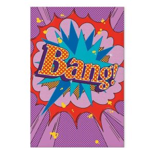 Tableau - Comic Street Art (1-part) - Colorful Text on Vibrant Background