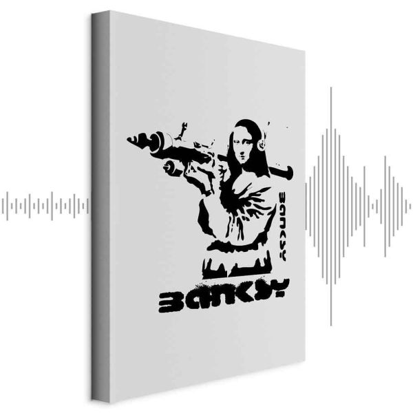 Tableau - Contrast Duel (1-part) - Banksy on Mural with Mona Lisa