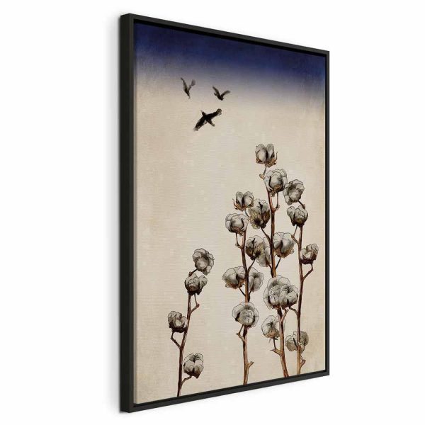 Tableau - Cotton Branches (1 Part) Vertical