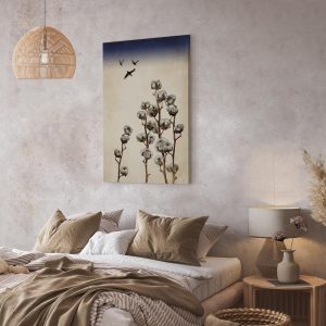 Tableau - Cotton Branches (1 Part) Vertical