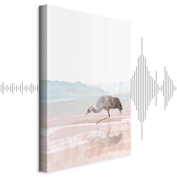 Tableau - Crane in the Morning (1 Part) Vertical Tableau - Crane in the Morning (1 Part) Vertical