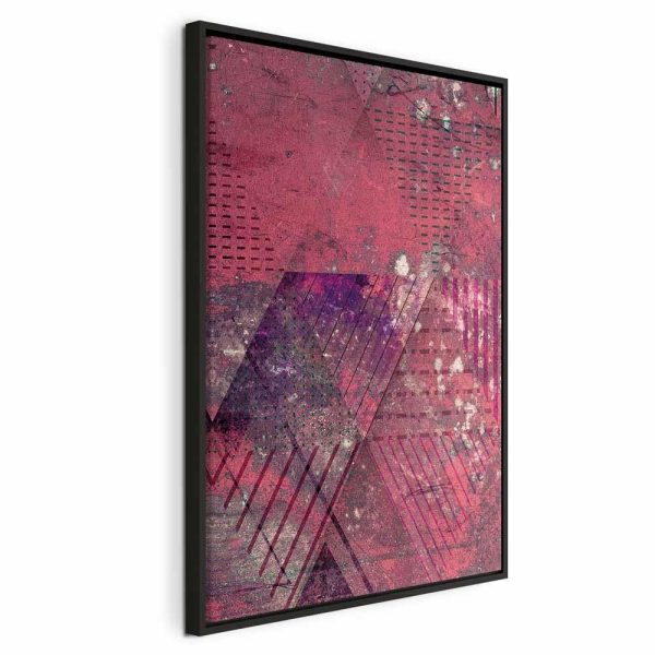 Tableau - Crimson Abstraction (1 Part) Vertical