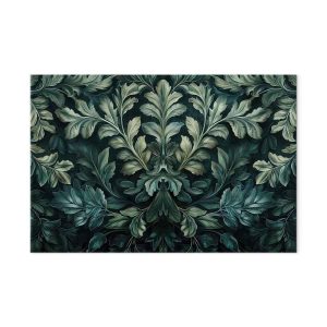 Tableau - Dark Green Victorian Leaves: Botanical Carved Composition