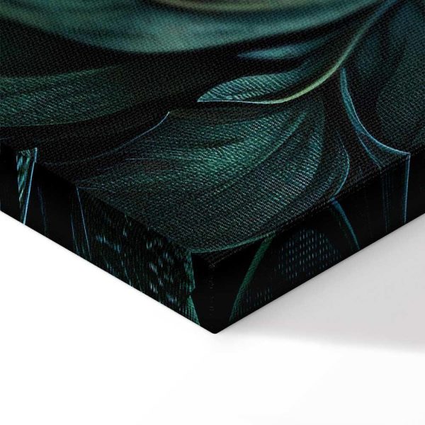 Tableau - Dark Green Victorian Leaves: Botanical Carved Composition