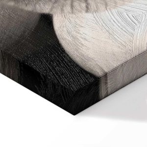 Tableau - Delicacy of Petals in Nature (1-part) - Flower in Black and White