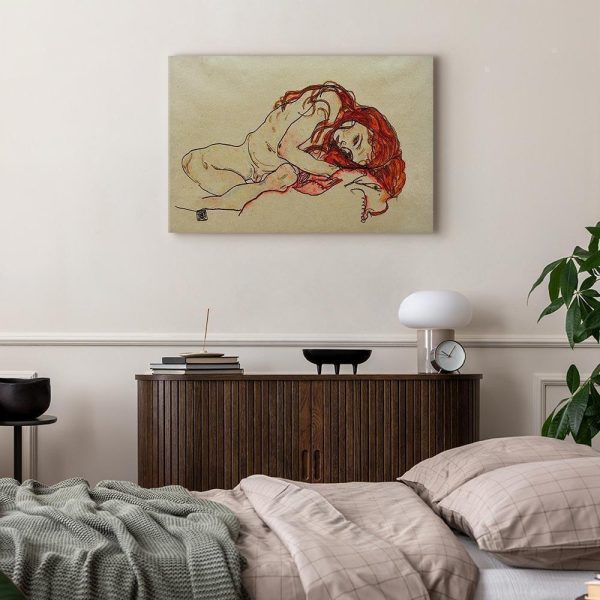 Tableau - Egon Schiele – Crouched Girl With Bowed Head