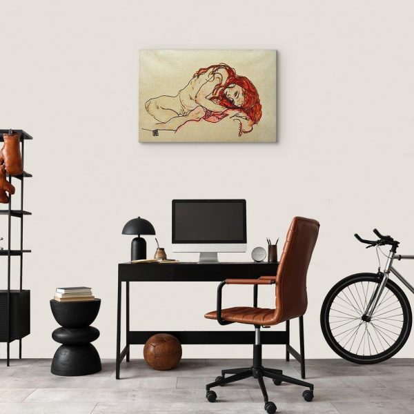 Tableau - Egon Schiele – Crouched Girl With Bowed Head