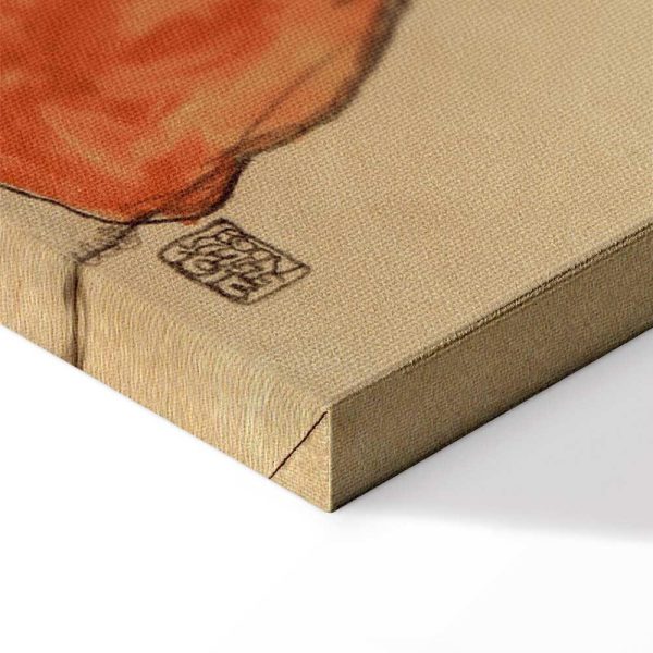 Tableau - Egon Schiele – Self-Portrait (Man in Orange Jacket)