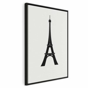 Tableau - Eiffel Tower Simple Graphics in Black and White