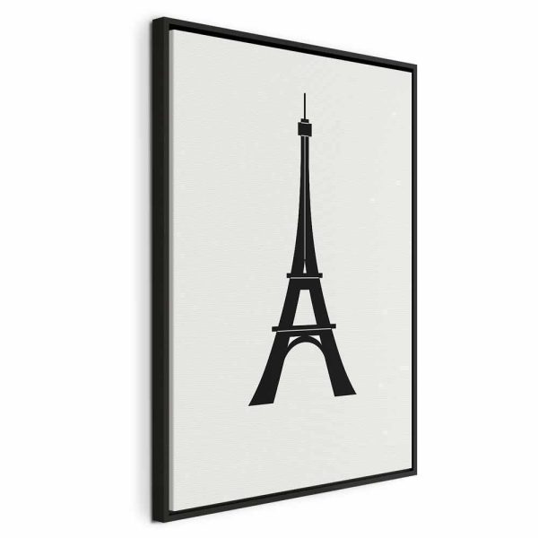 Tableau - Eiffel Tower Simple Graphics in Black and White