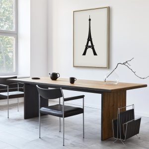 Tableau - Eiffel Tower Simple Graphics in Black and White