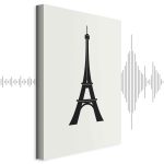 Tableau - Eiffel Tower Simple Graphics in Black and White