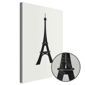Tableau - Eiffel Tower Simple Graphics in Black and White