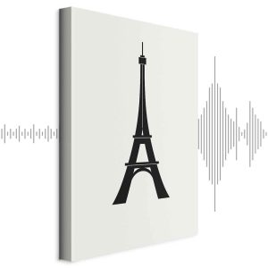 Tableau - Eiffel Tower Simple Graphics in Black and White