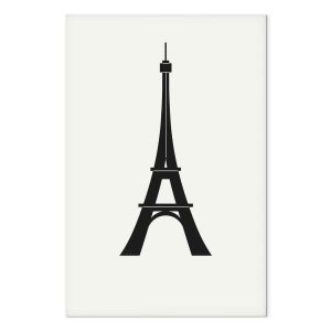 Tableau - Eiffel Tower Simple Graphics in Black and White