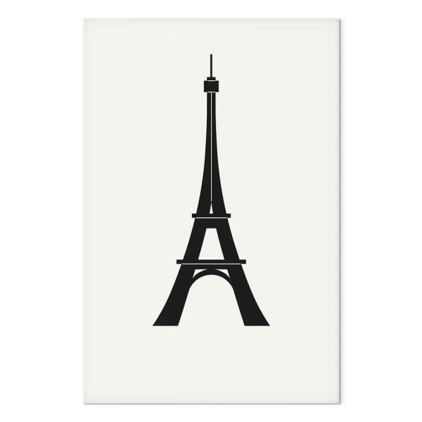 Tableau - Eiffel Tower Simple Graphics in Black and White
