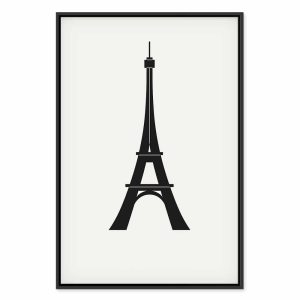 Tableau - Eiffel Tower Simple Graphics in Black and White