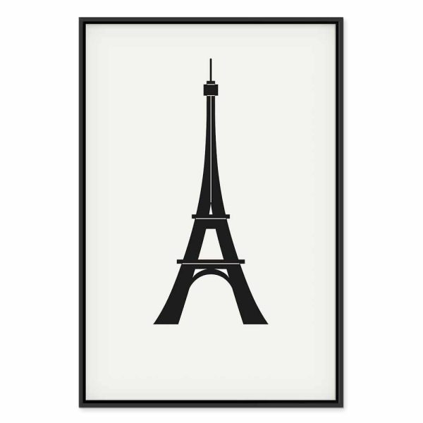 Tableau - Eiffel Tower Simple Graphics in Black and White
