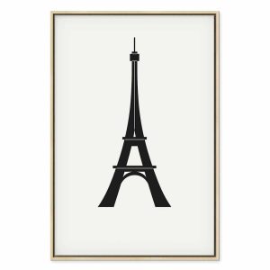 Tableau - Eiffel Tower Simple Graphics in Black and White