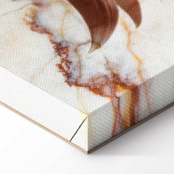 Tableau - Elegance of a Flower (1-part) - Delicate Lily on Marble in Sepia