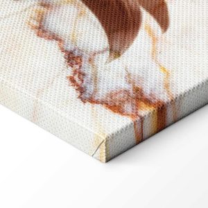 Tableau - Elegance of a Flower (1-part) - Delicate Lily on Marble in Sepia