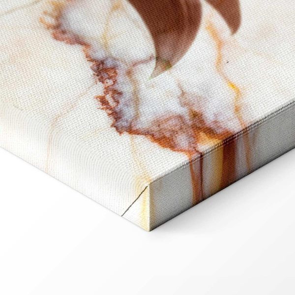 Tableau - Elegance of a Flower (1-part) - Delicate Lily on Marble in Sepia