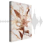 Tableau - Elegance of a Flower (1-part) - Delicate Lily on Marble in Sepia