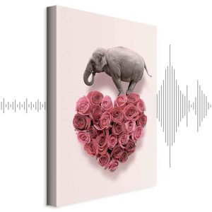 Tableau - Elephant Lover (1-part) - Elephant Amid Pink Flowers