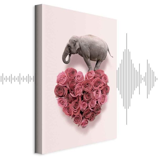 Tableau - Elephant Lover (1-part) - Elephant Amid Pink Flowers