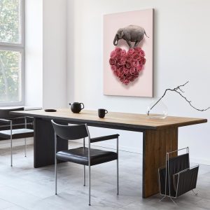 Tableau - Elephant Lover (1-part) - Elephant Amid Pink Flowers