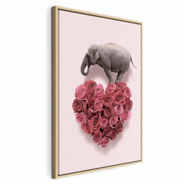 Tableau - Elephant Lover (1-part) - Elephant Amid Pink Flowers