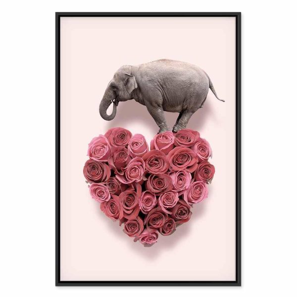 Tableau - Elephant Lover (1-part) - Elephant Amid Pink Flowers
