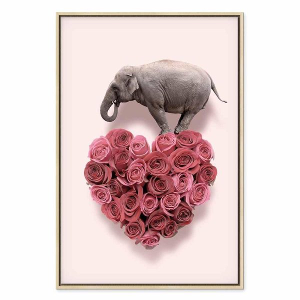 Tableau - Elephant Lover (1-part) - Elephant Amid Pink Flowers