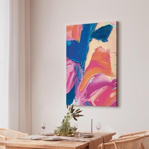 Tableau - Energetic Shapes - Dynamic Oil Paint Composition on Canvas