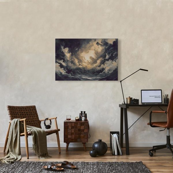 Tableau - Epic Light Play: The Sun Battling for Dominance Over the Clouds